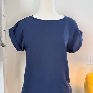 SHEIN Deep Blue Short Sleeve Top